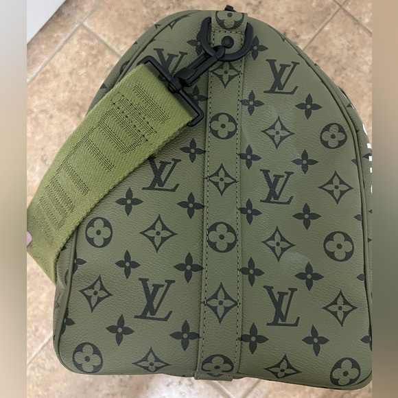 Louis Vuitton Keepall 45 Khaki Green/ Vermillion Red - Picture 8 of 12